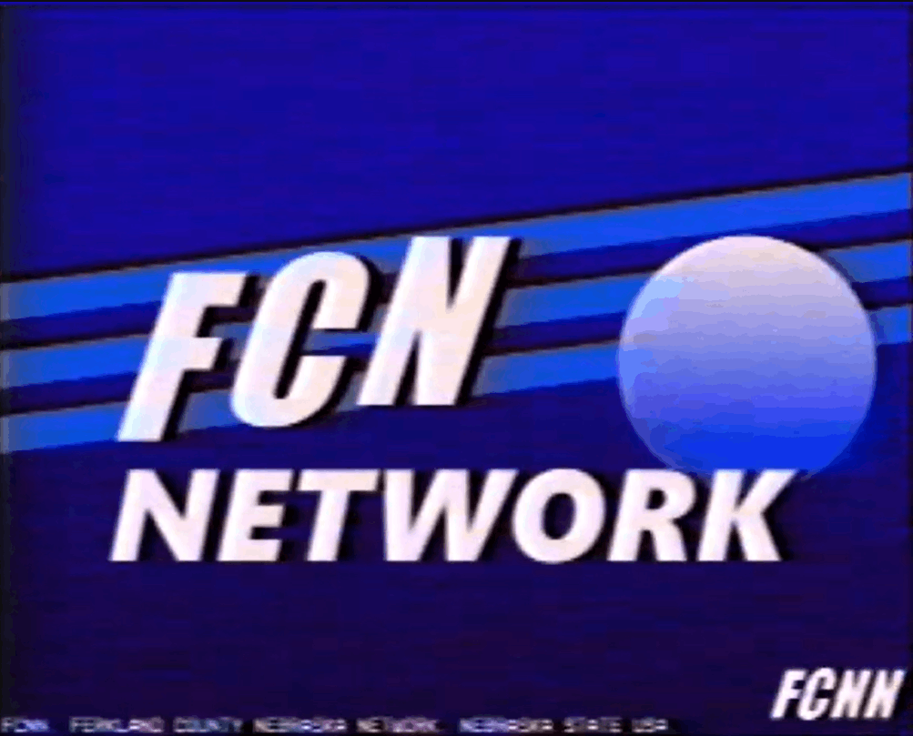 FCN Network intro with bottom text stating that it is broadcast in Ferkland County, Nebraska State USA